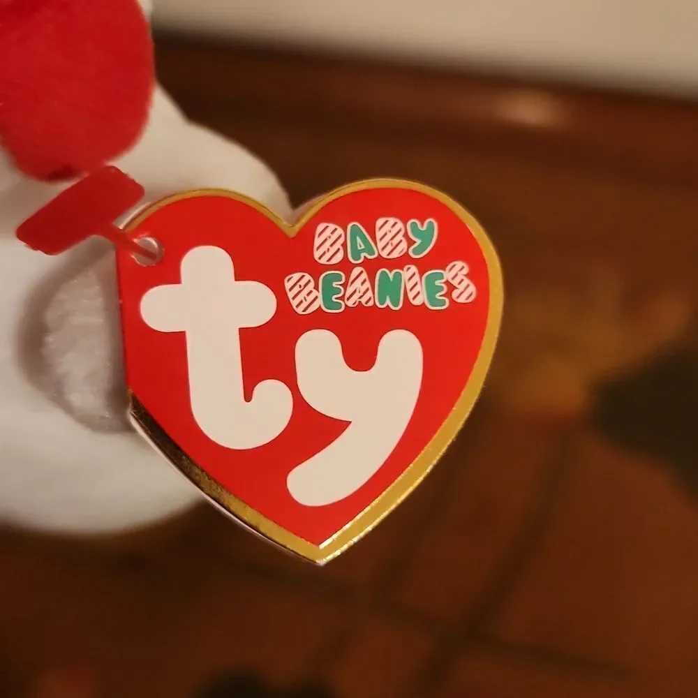 Ty Cottonball Christmas Baby Beanies Ornament RARE 4